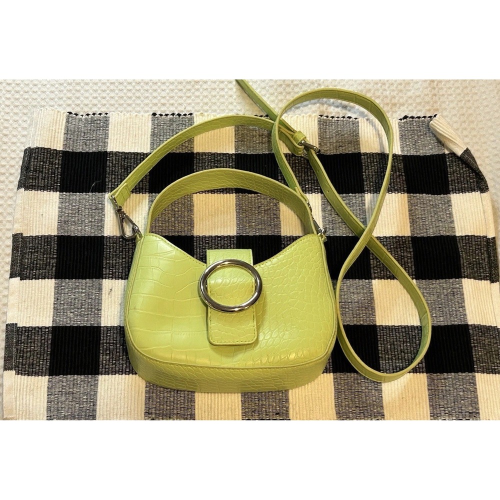 Wild Fable Embossed Sherbert Lime Green Crossbody Purse Bag Adjustable Strap